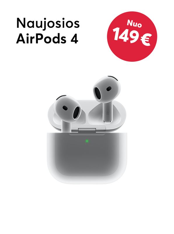 Naujosios Apple AirPods 4 - jau BITĖJE. Užsisakykite!