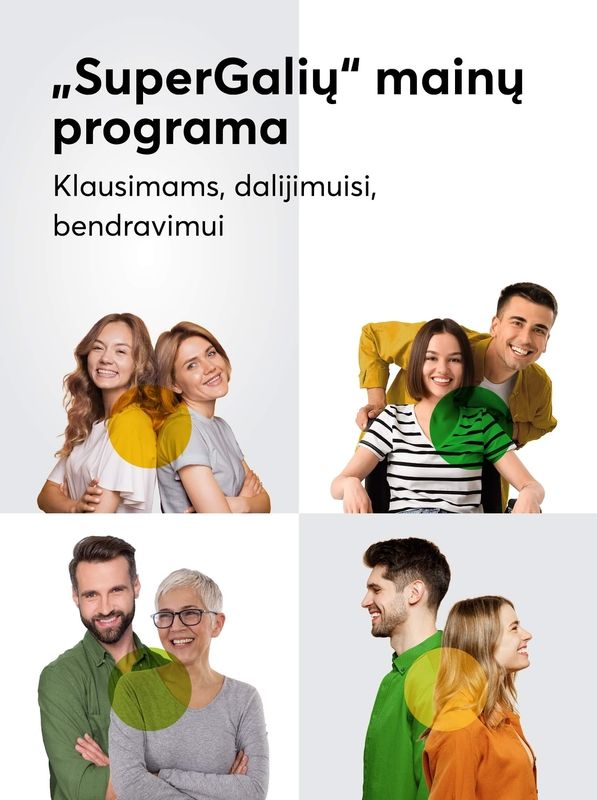 Supergalių mainų programa - klausimams, dalijimuisi, bendravimui