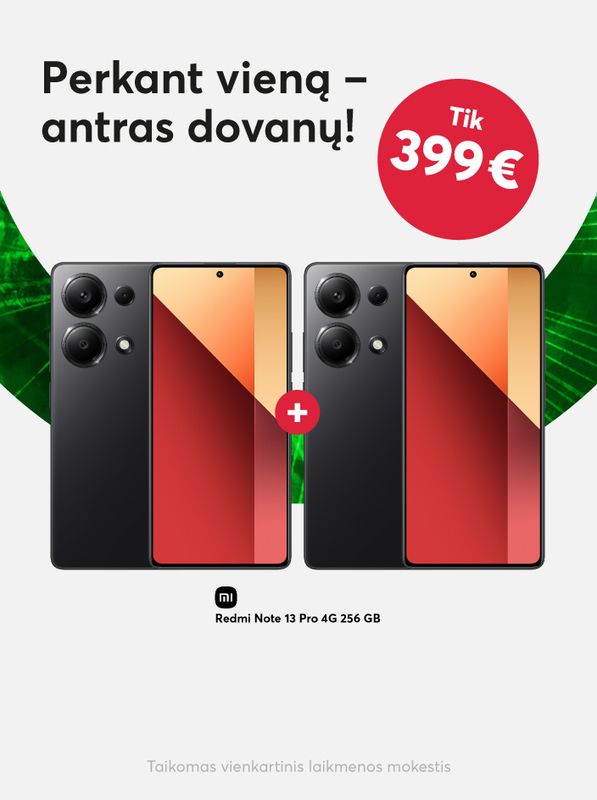 Perkant Xiaomi Redmi Note 13 Pro, antras dovanų!