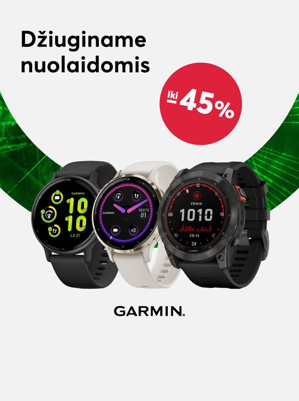 Džiuginame net iki 45 procentų nuolaidomis Garmin laikrodžiams!